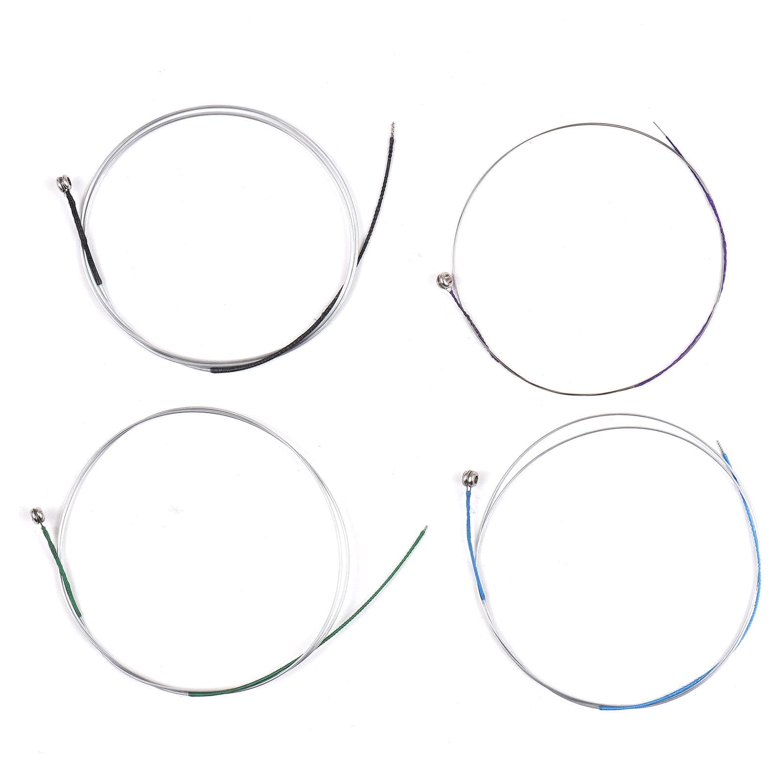 4 PCS Violin Strings for 3/4-4/4 Violins Magnesium Aluminum Wound Universal Full Set (G-D-A-E) Type 3 silver