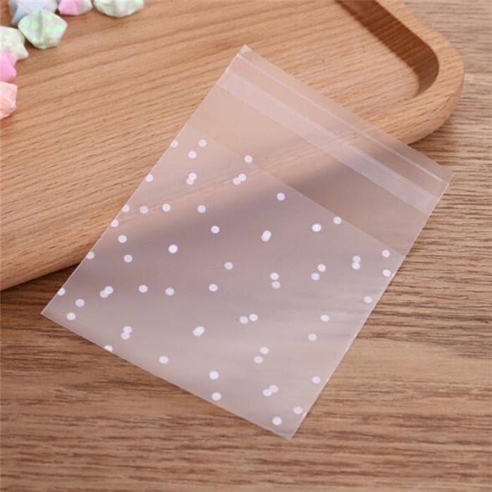 100Pcs/Lot Transparent Cellophane Polka Dot Candy Cookie Gift Bag Diy Pouch Wedding Birthday Party XL