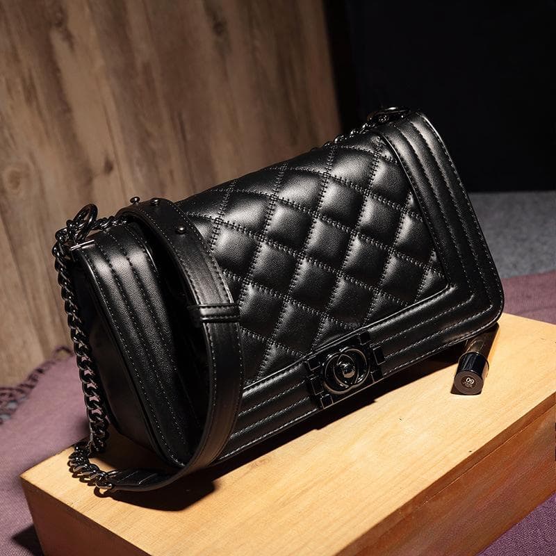Europe and The United States Fashion Easy To Match Women's Bag Diamond Lattice Chain Bag Single Shoulder Crossbody Bag Women's Small Bag