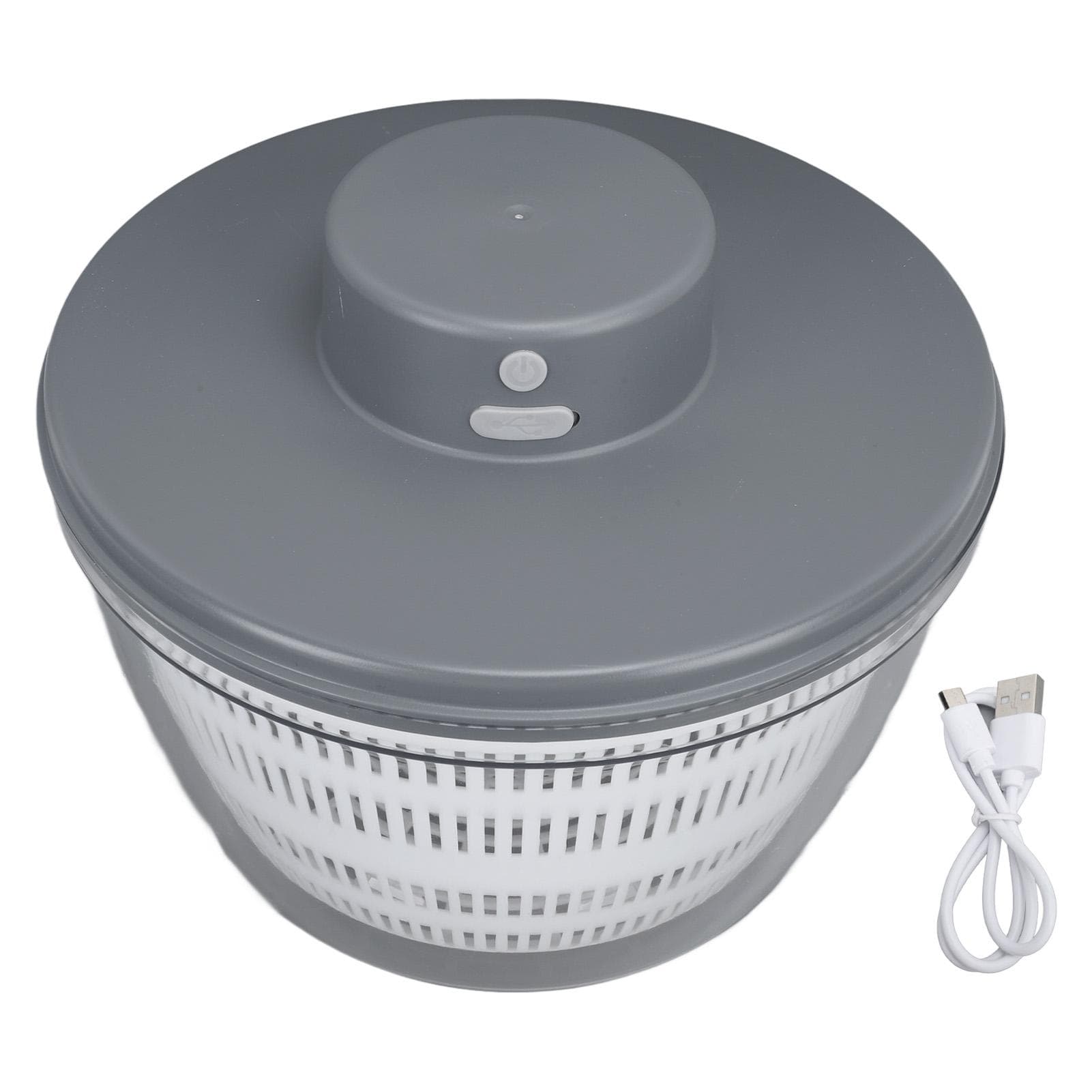 Vegetable Washing Machine Efficient Reliable Multifunctional Durable Fruit Spinner Dryer for Home Gray