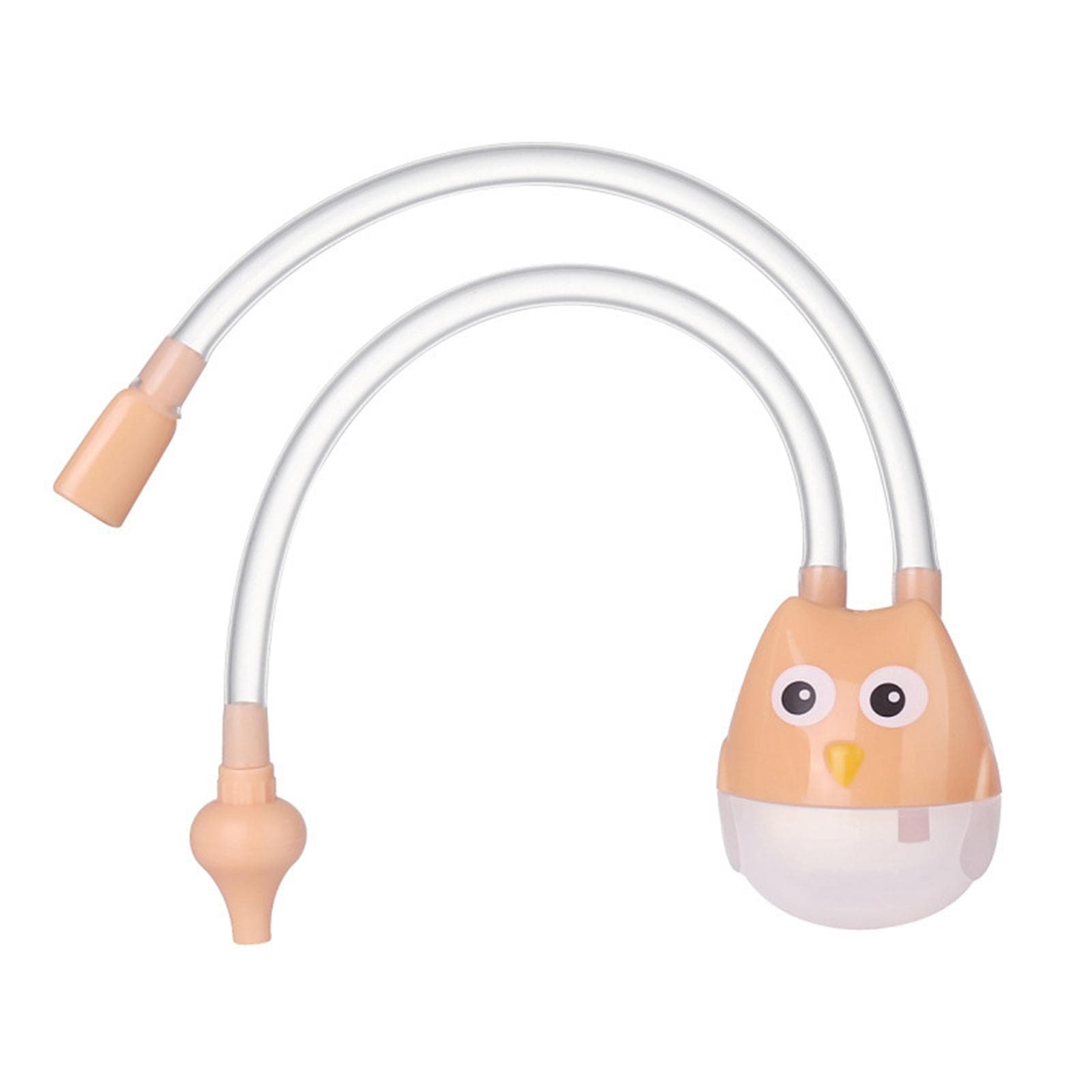 Manual Baby Nasal Aspirator Owl Shape Strong Hardness Comfortable Oral Suction Baby Safety Nose orange