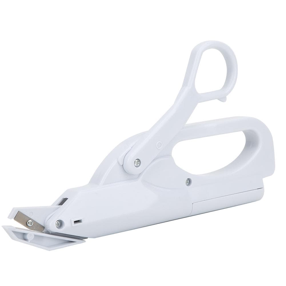 Household Electric Tailor Scissors Needlework Cutter Garment Fabric Shear Cutting ToolWhite