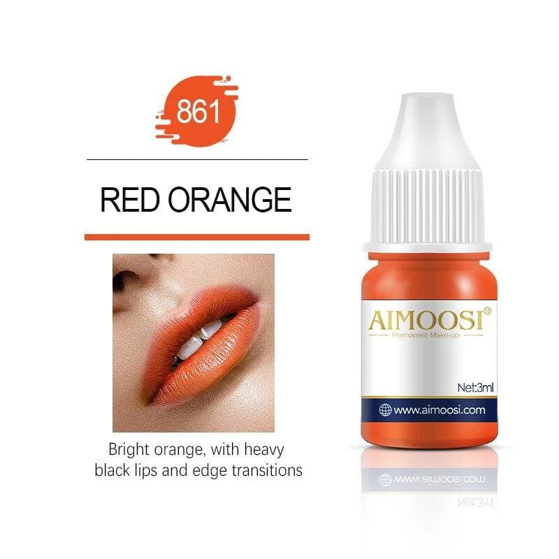 Tattoo Ink Nano Pigment Milkly Colors For Semi Permanent MakeUp Sets Tint Eyebrow Eyeliner Lips Beauty 3ml Microblading Pigments 861 Orange Red