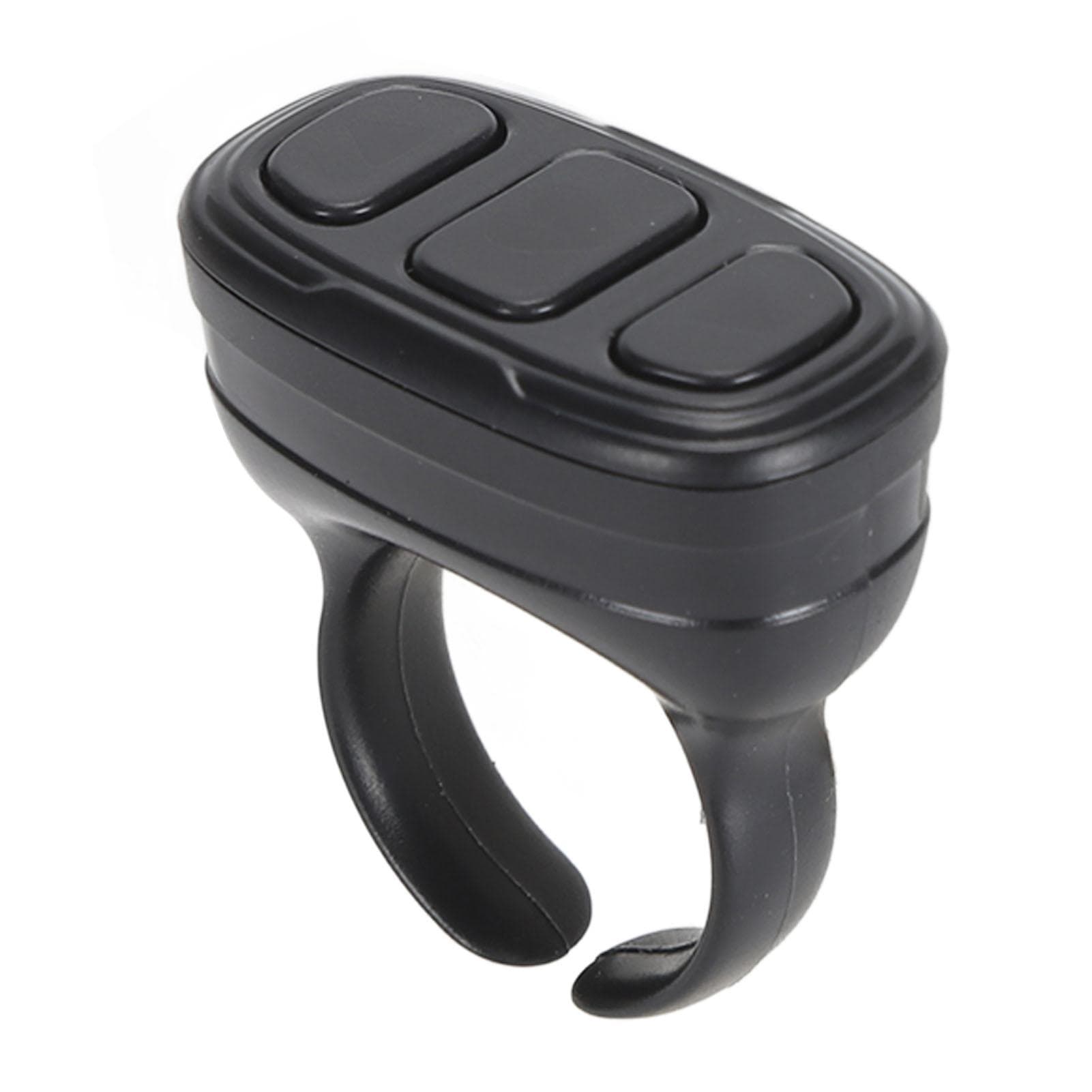 Bluetooth Video Page Turner Finger Remote Controller for Video Browsing Novels Reading 10 Meter black