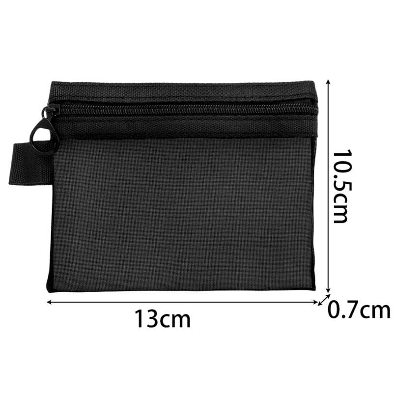 1pcs Mesh Clear Cosmetic Bag Small Large Black Makeup Bag Portable Travel Toiletry Organizer Case Lipstick Storage Pouch S black
