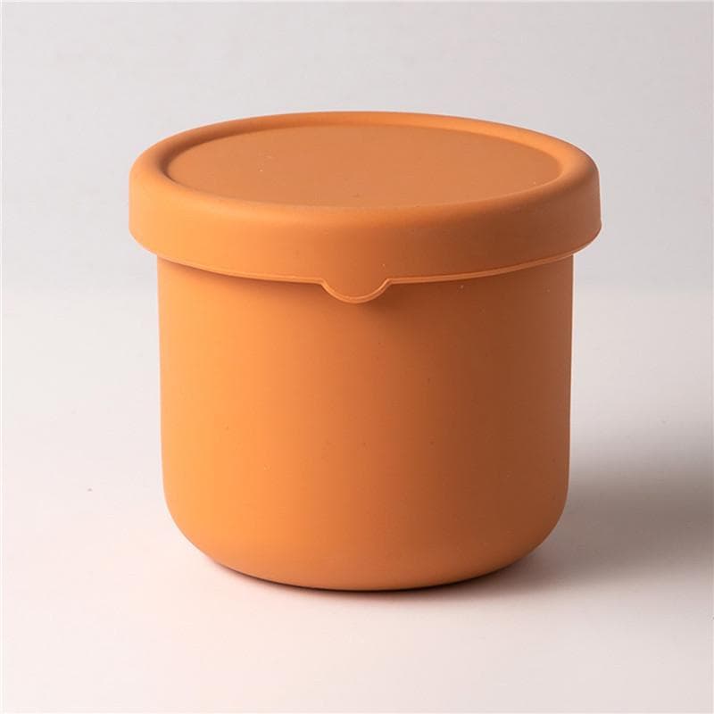 250ml Silicone Food Storage Container with Lids Reusable Airtight Lunch Bento Boxes for Adults Kids Freezer Camping Snack Container orange