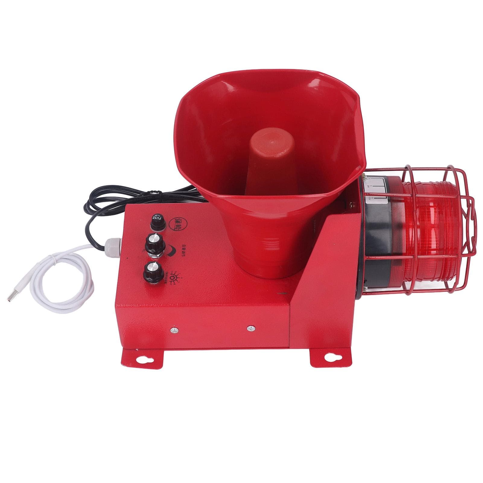 Industrial Siren Alarm Outdoor 180dB Sound Light Horn Waterproof Emergency Strobe Warn Light DC24V