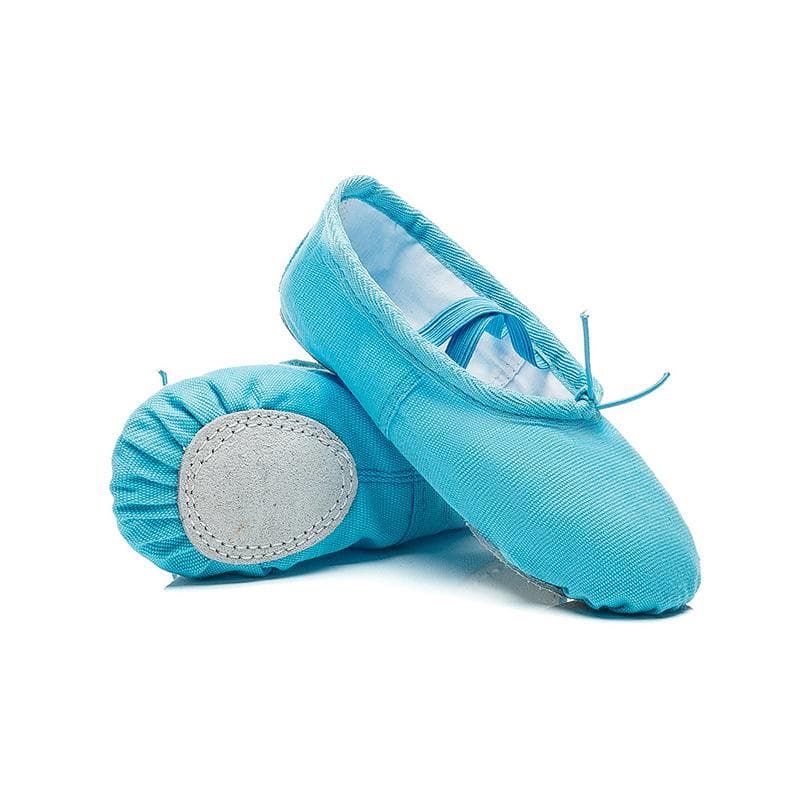 Canvas Dance Shoes Soft Sole Exercise Girl Cat's Claw Shoes Gymnastics Yoga Shoes Children Ballet Dance Shoes 31 cerulean blue