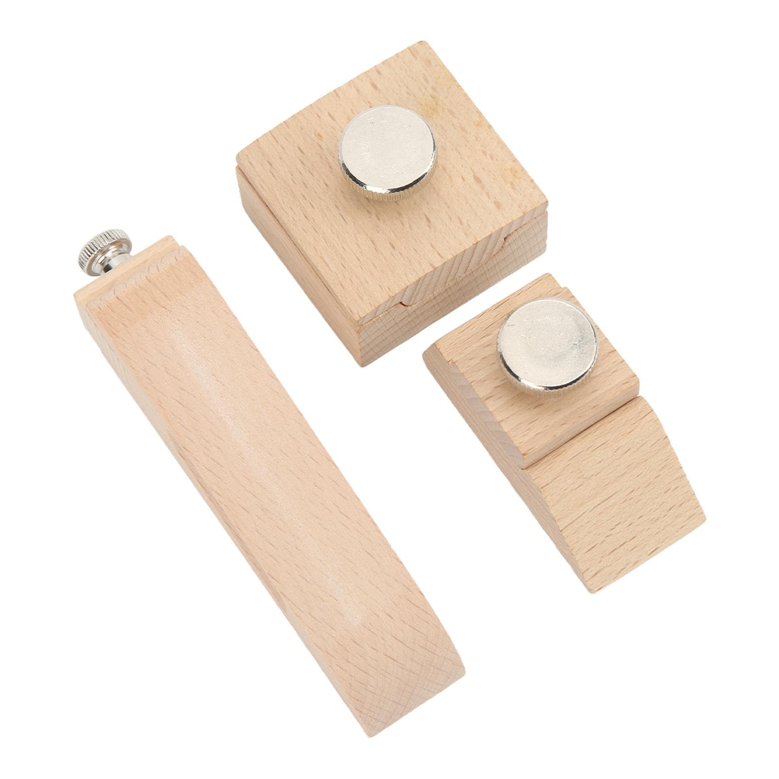 3 Pcs Wooden Sanding Block Cuniform Quadrate Bevel Wood Hand Sanding Block Clip Leather Craft Edge