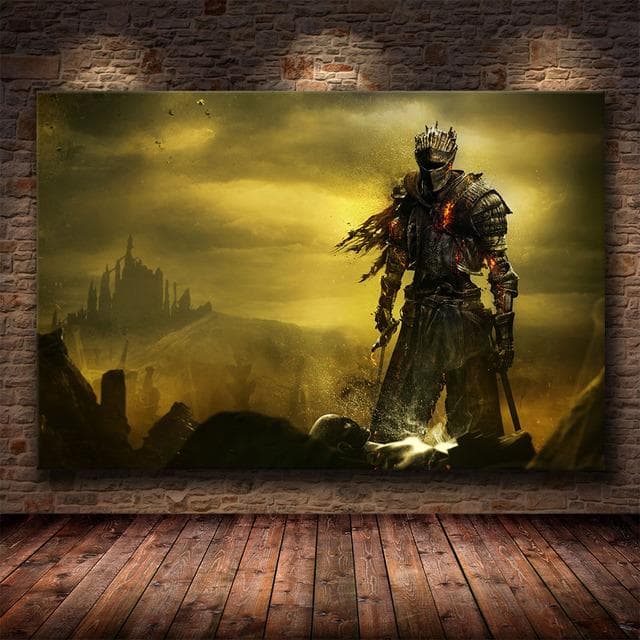 Classical Game Picture The Dark Souls 3 Canvas Painting Poster Decoration Home Wall Art Painting for Room Bedroom Decor Mural 60X90cm Unframed