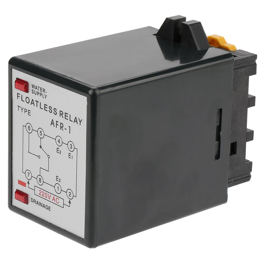 AFR1 AC 220V Liquid Level Controller Relay Water Level Switch(black)