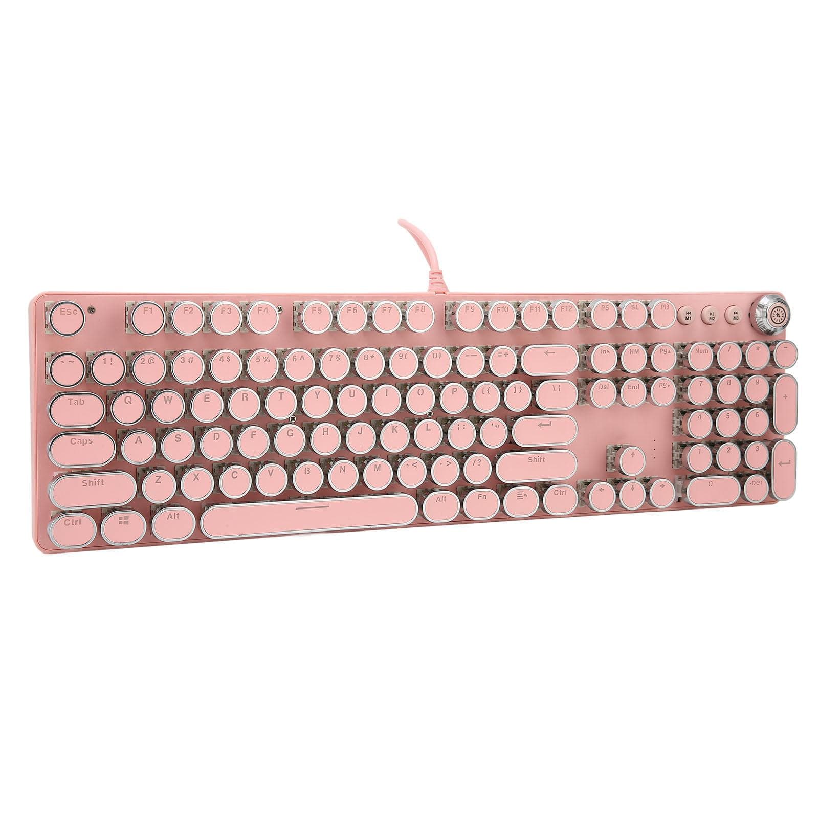 Mechanical Keyboard 104 Keys Real Mechanical Shaft Blue Switch 2 Colors Injection Wired Multi Mode