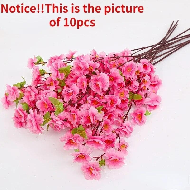 1pc Artificial Peach Blossom Livingroom Ornaments Fake Tree Landscaping Decoration 65cm Bendable Fake Flower Festival Decoration 1pc