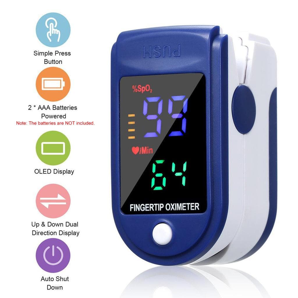 Fingertip Pulse Oximeter Finger Monitor Oxygen Saturation Monitor Pulse Rate Measuring