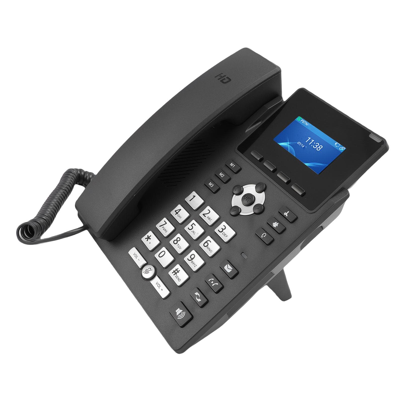 WiFi IP Phone VoIP Accounts 3.5 Inch Color Display 2.4G and 5G Dual Band Dual Port Gigabit Ethernet