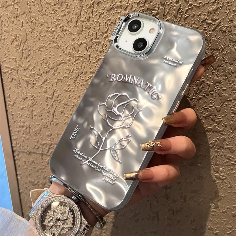 Line Rose Water Ripples Suitable for Apple 15 Mobile Phone Case 14promax13iPhone16 Niche Apple XS