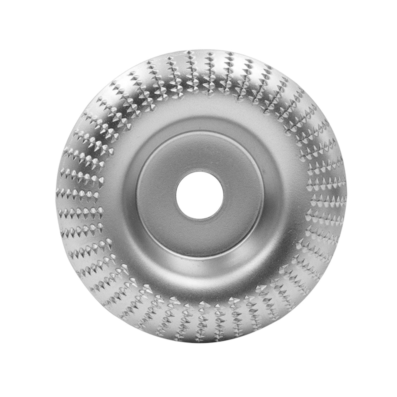 4 Inch Wood Carving Disc for Angle Grinder with 5/8-inch Arbor Wood Shaping Disc Angle Grinding Arc Surface silver