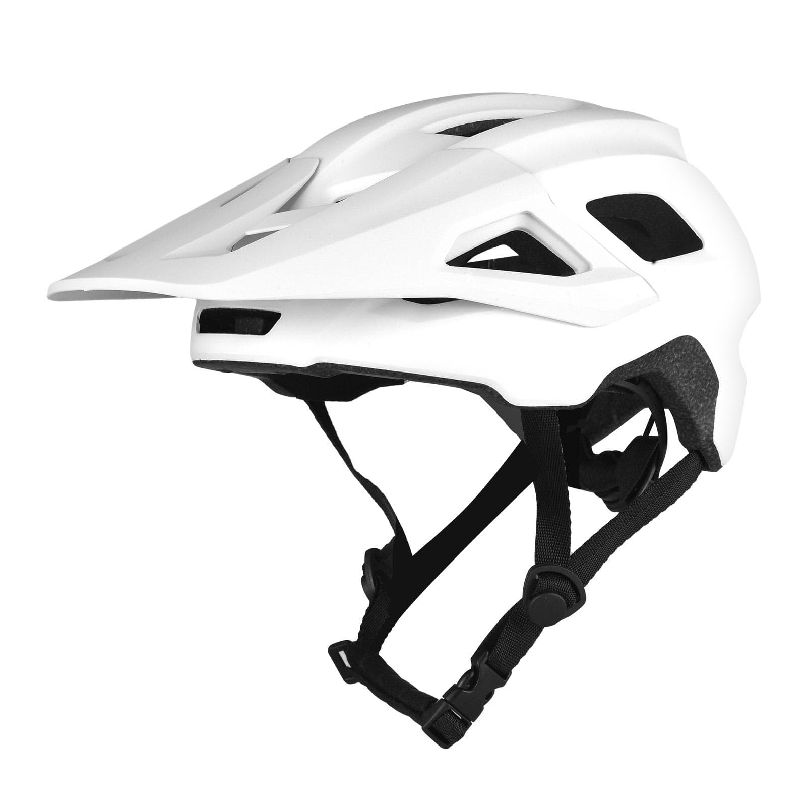 Mountain Bike Helmets 17 Vents Breathable Cycle Helmet EPS Bicycle Helmet with Detachable Sun Visor white