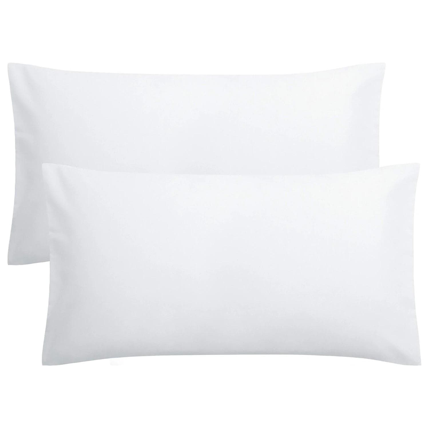 2pcs/set 51*66cm/51*101cm Rectangle Polyester Fabric Pillow Cases for Home/Hotel Pillowcases Solid Color Pillow Covers 51X76cm white