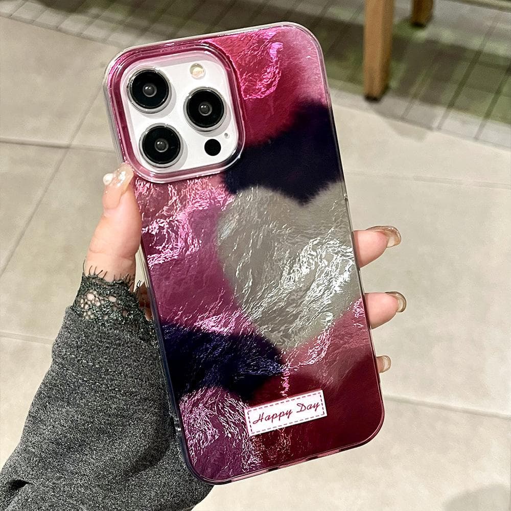 Applicable To Apple 15 Summer Ins Korean Style Vortex Mobile Case IPhone 16 Love Color Block Protection Case iPhone16plus