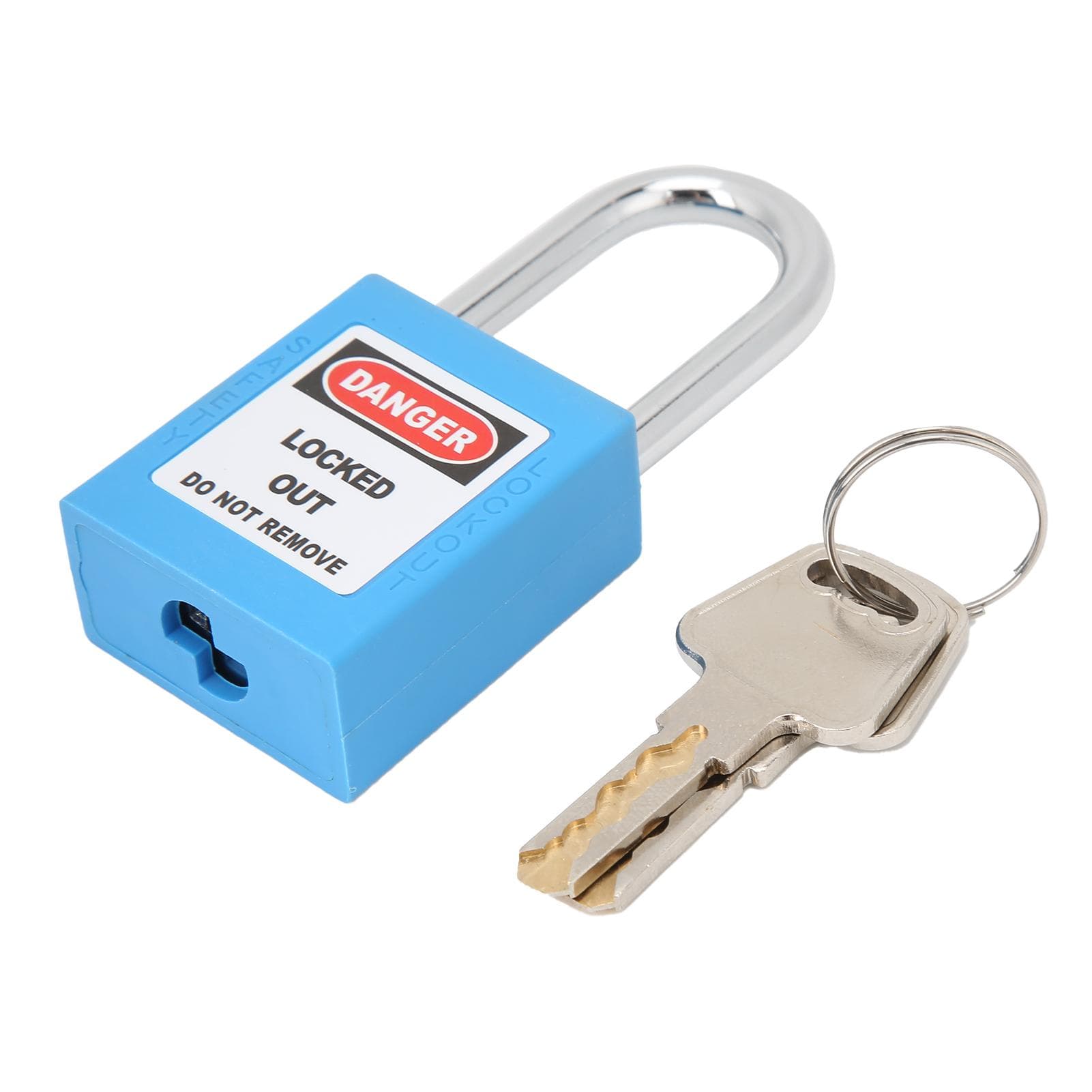 1.5in Safety Padlocks Steel Beam Insulated Lock with 2 Keys for Industry Machine ManufacturingBlue