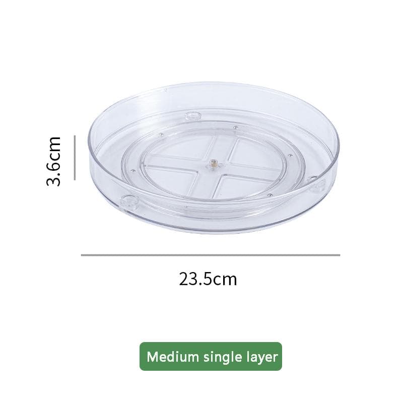360 Rotation Cabinet Turntable Organizer Storage Spice Rack Drink Cosmetic Storage Rack Transparent For Kitchen Bathroom