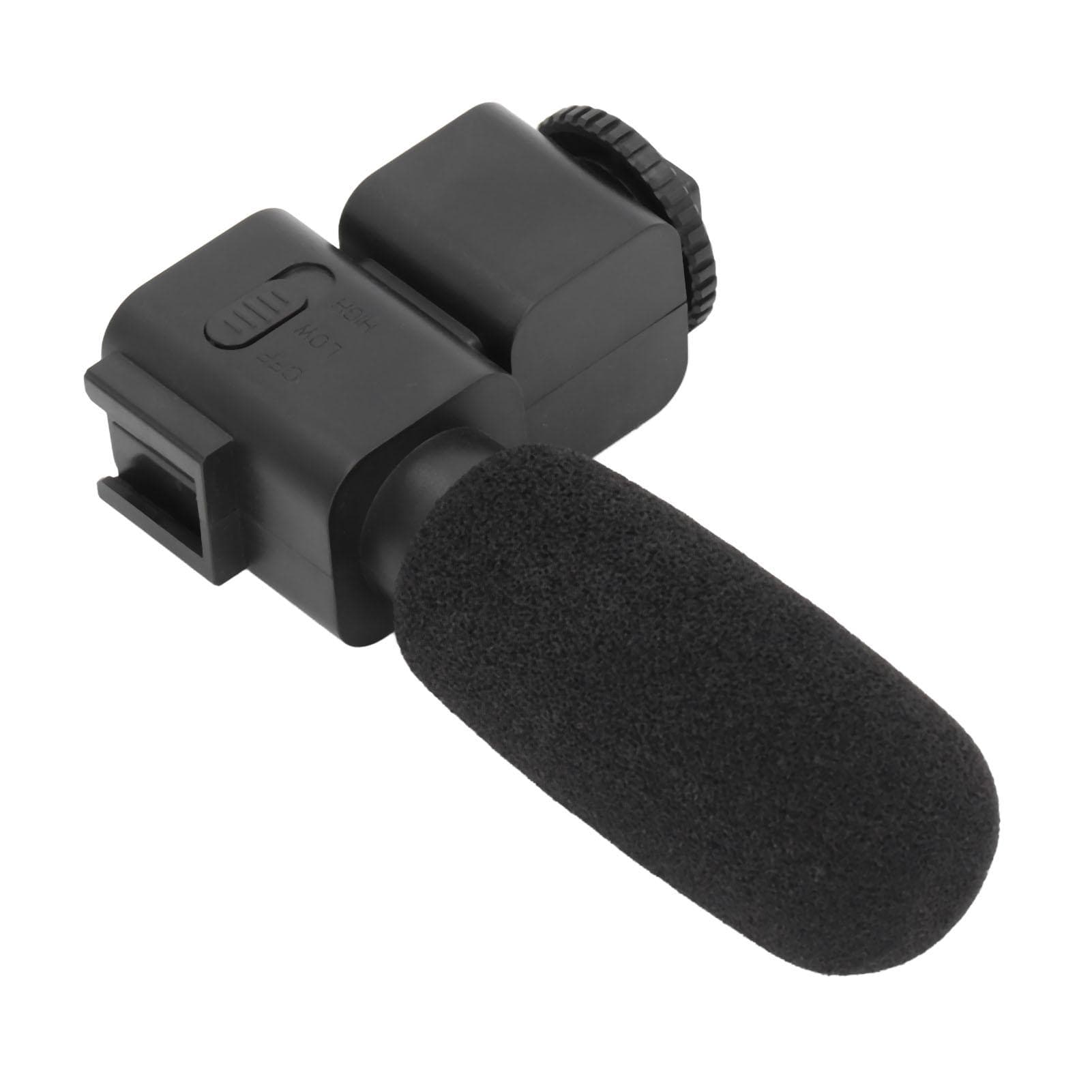 Video Recording Microphone Wide Range Frequency Shock Absorbing Stereo Interview Microphone for