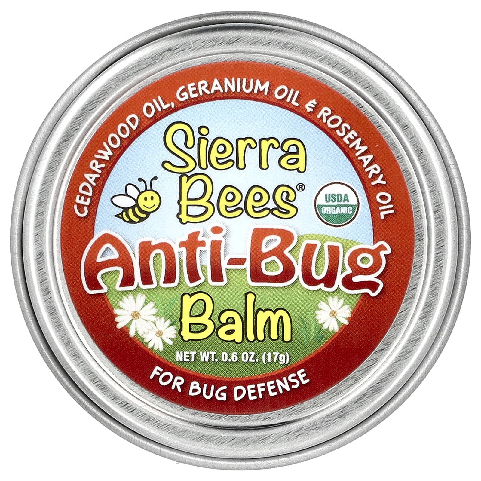 Sierra Bees, Antibug Balm, Cedarwood, Geranium & Rosemary Oil, 17g (0.6oz)