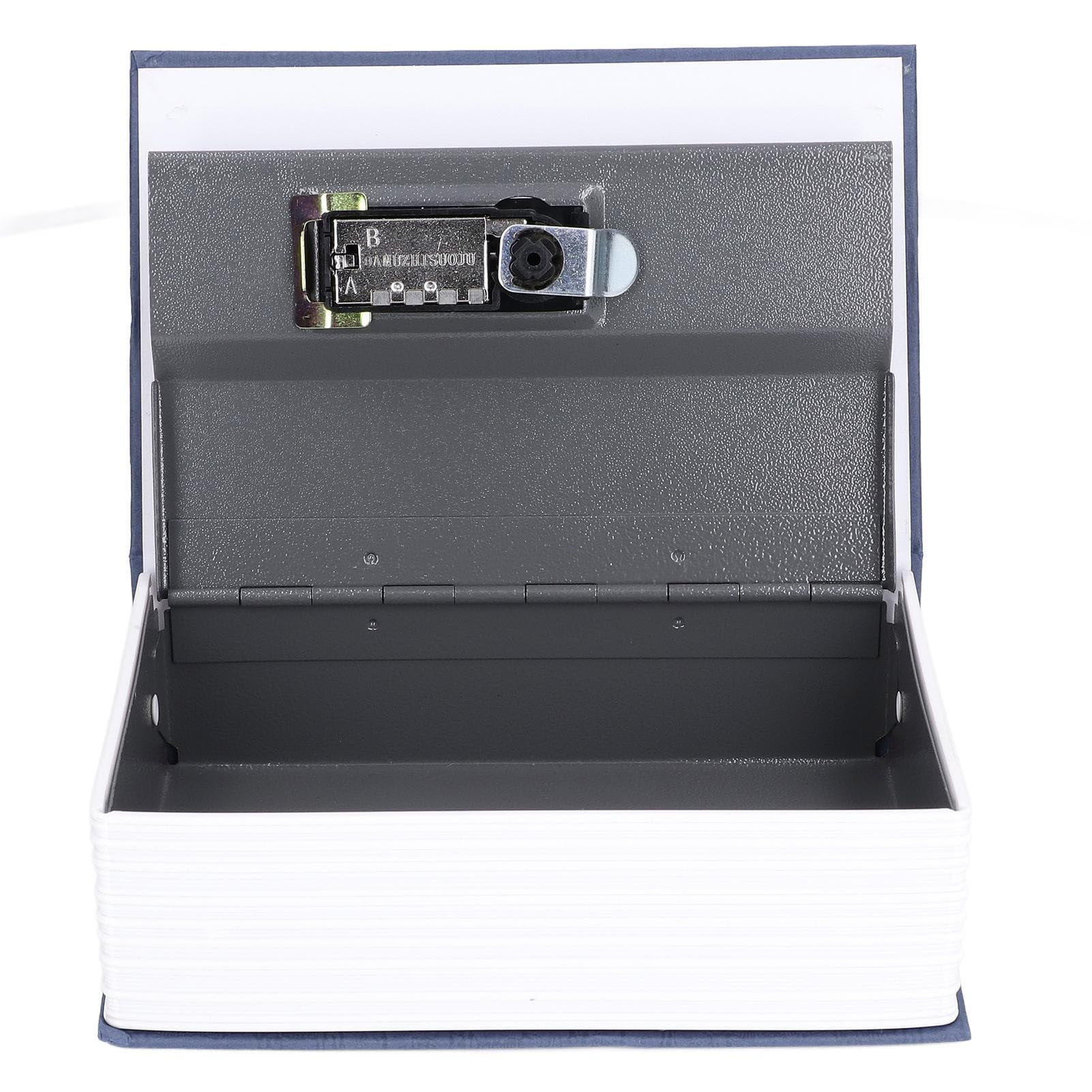 Book Shaped Steel Safe Classic Secret Book Safe Lock Password Type Household Storage BoxBlue blue