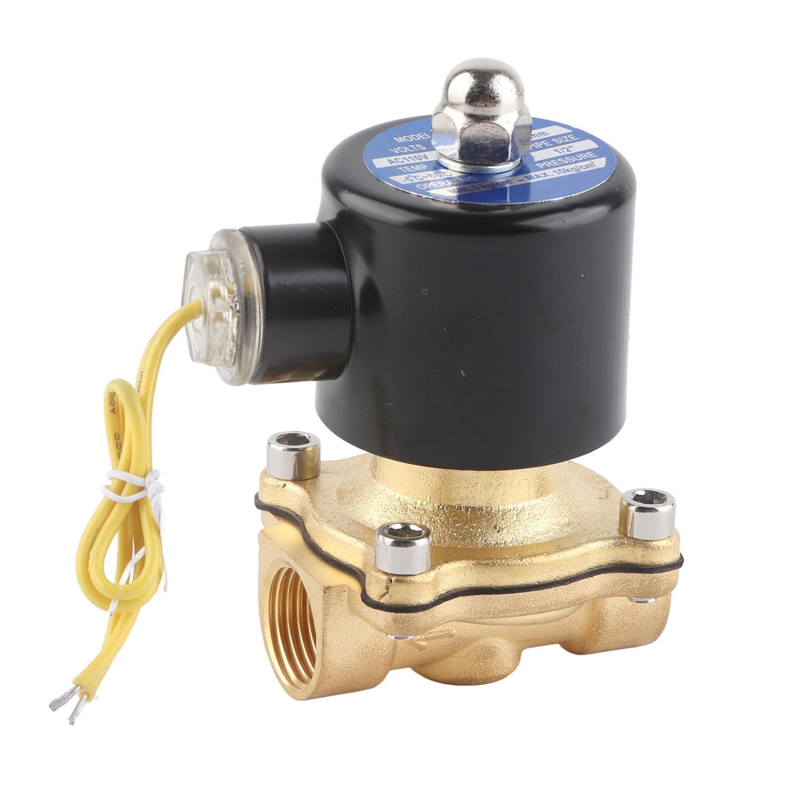 G12 Inch Brass Solenoid Valve Water Pressure Normal Closed Direct Acting 2W?160?15AC220V