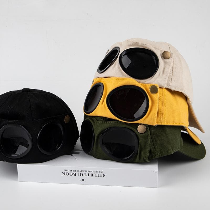 Hat Summer Glasses Baseball Cap Female Unisex Sunglasses Cap Male Baseballcap black