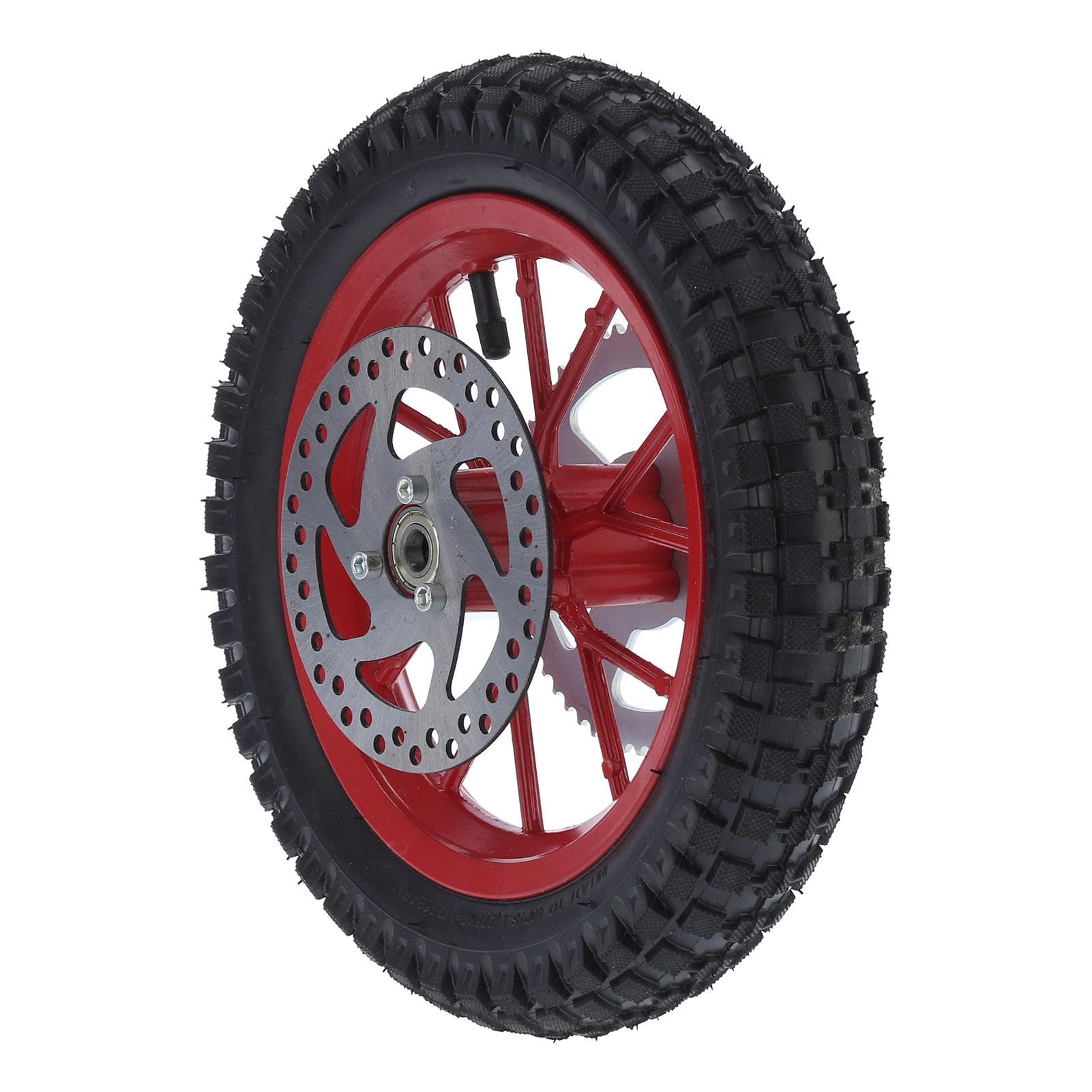 12.5x2.75in Mini Bicycle Rear Wheel AntiSkid Rubber Steel Alloy for 47cc 49cc 2 Stroke Dirt