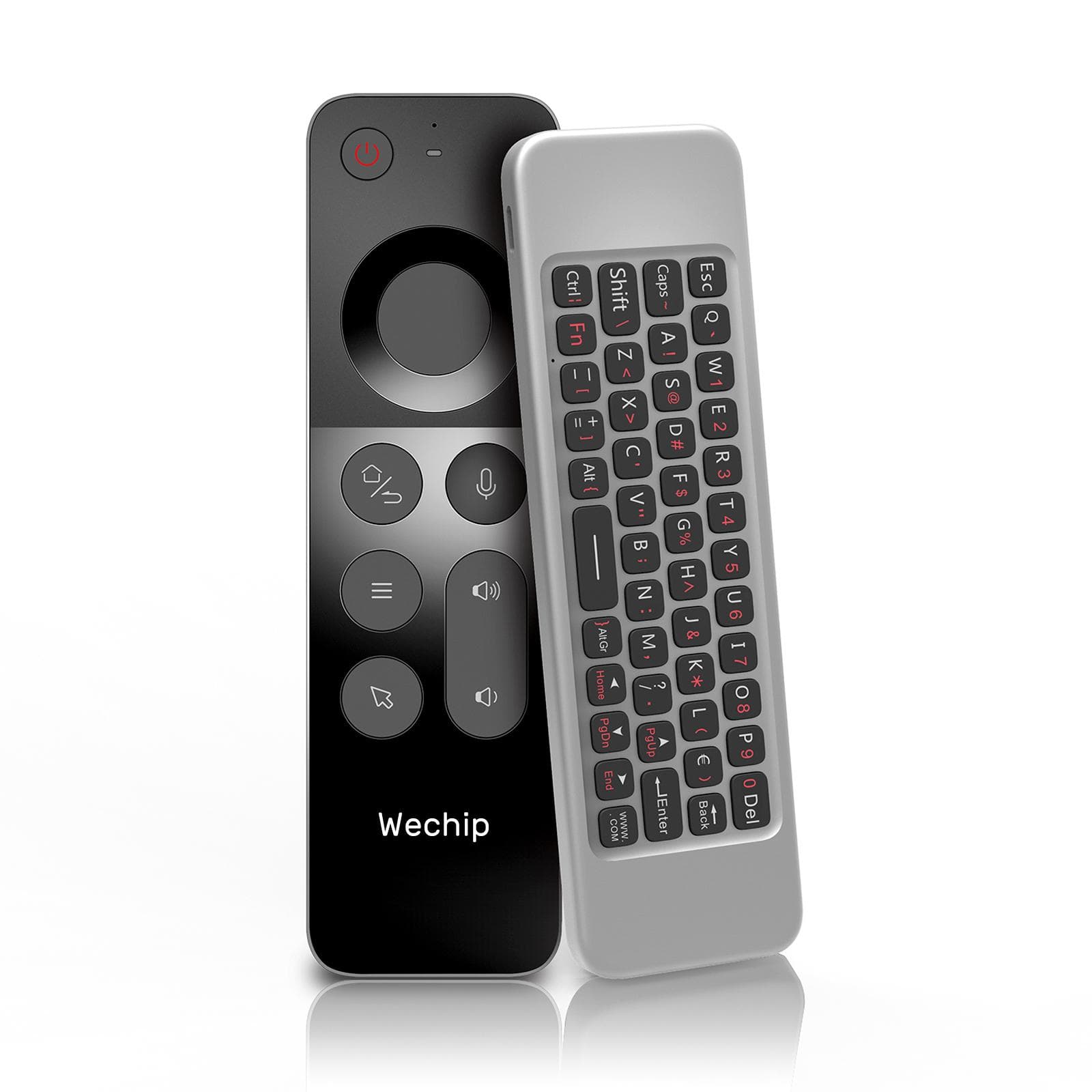 W3 2.4G Air Mouse Wireless Keyboard Voice Control IR Learning Remote Controller 6-Axis Motion black