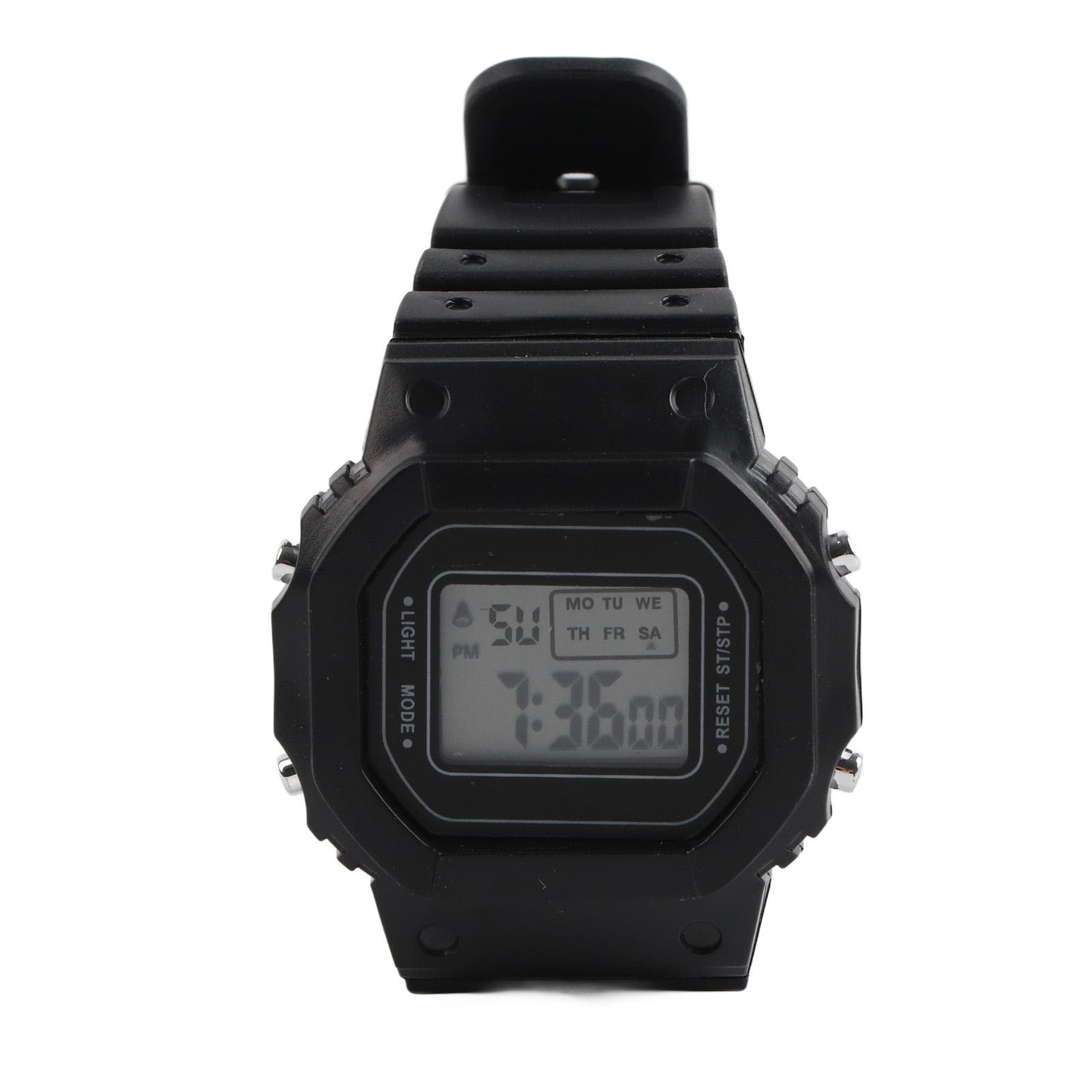 LED Electronic Sports Watch Waterproof Lightweight Luminous Smartwatch for Boys Girls Pink black
