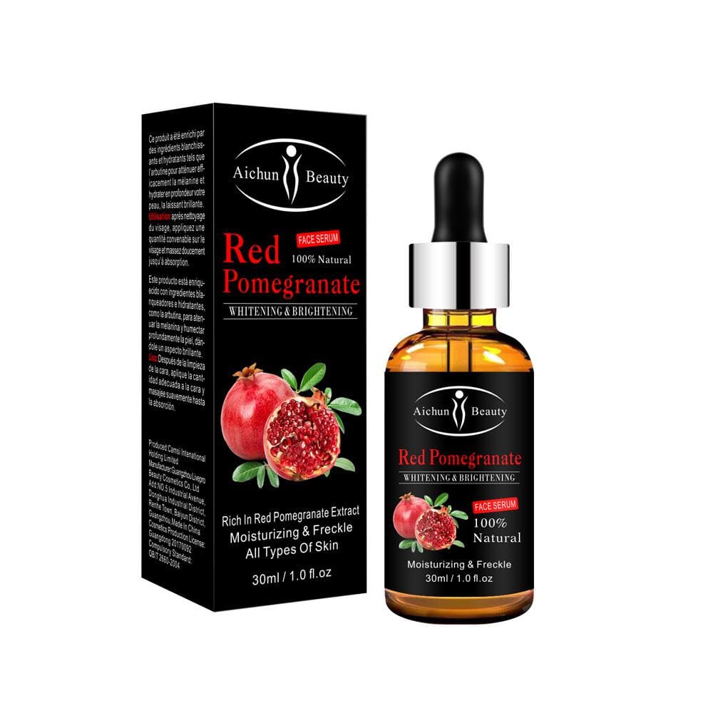 Aichun Beauty 30ml Serum Series Vitamin E Whitening Moisturizing Essence Aloe Vera Nourish Anti-Aging Firm Smoothing Repair Essential Face Red pomegranate