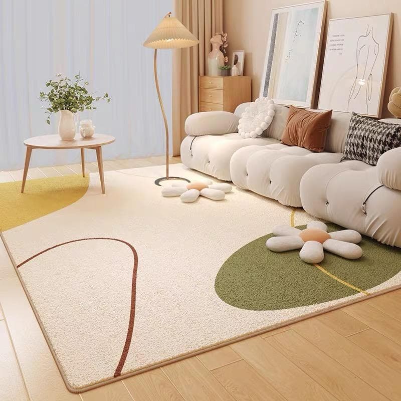 Nordic Style Imitation Cashmere Carpet Living Room Full of Simple Wind Bedroom Bed Blanket Family Sofa Coffee Table Mat 600mm x 1600mm