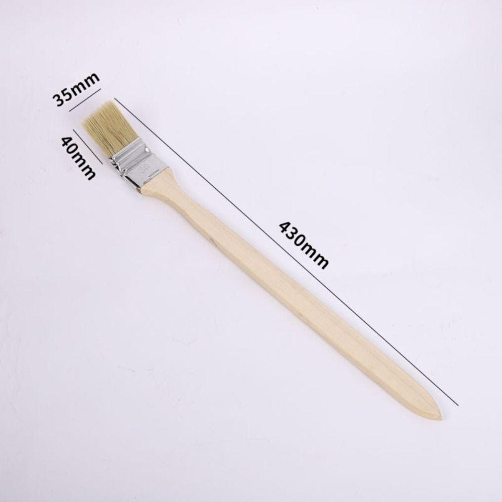 Long Handle Elbow Marine Paint Brush Solid Wood Handle Mixed Pig Mane Hair Elbow Paint Brush Cleaning Tool Wall Painting 35cm beige