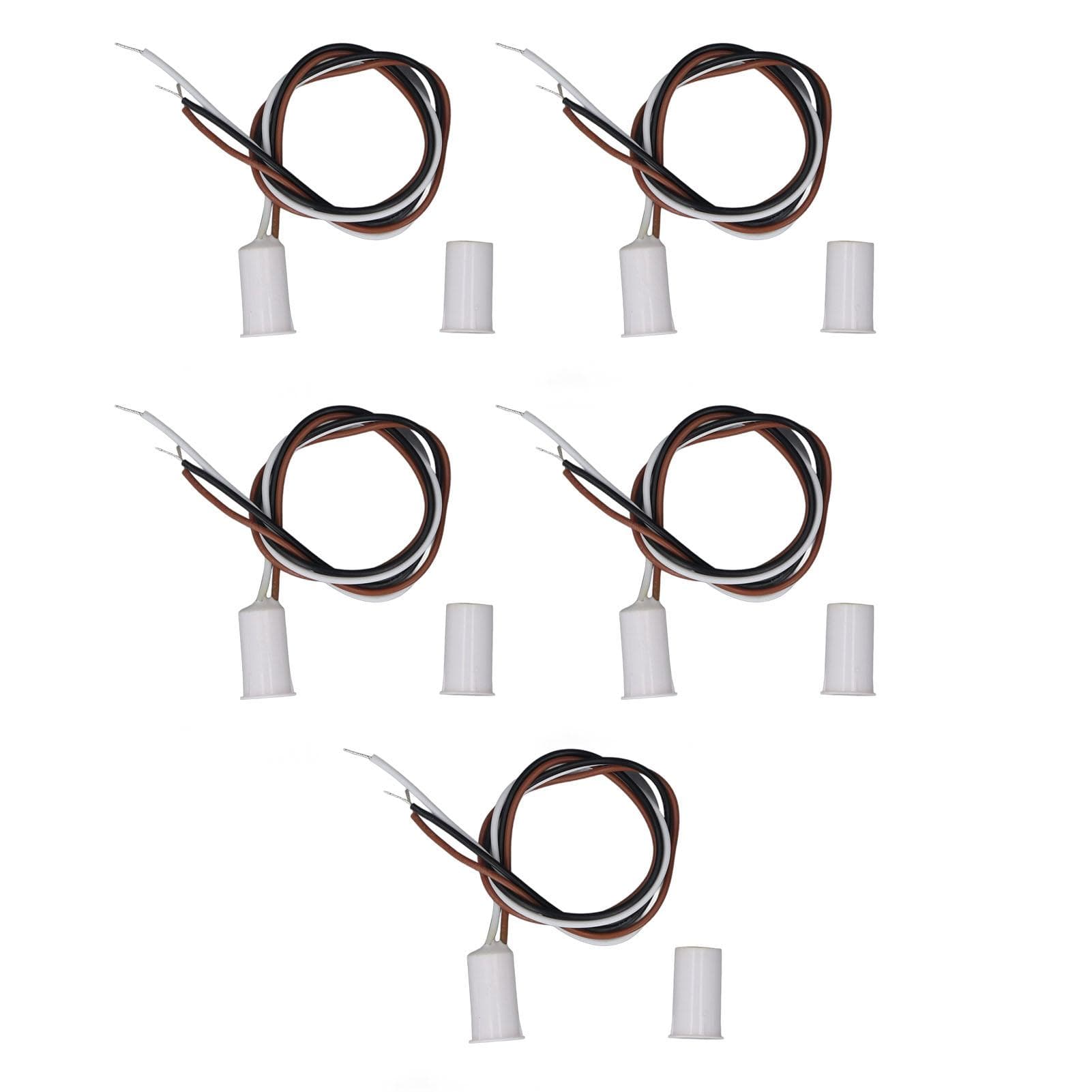 5 Sets Recessed Magnetic Switch DC100V 10W NO NC Door Window Reed Switch for Alarm System Access