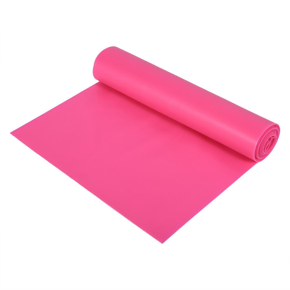 1.5M Fitness Strecth Band Yoga Elastic Strap Rubber Fitness Band(Rose Red)