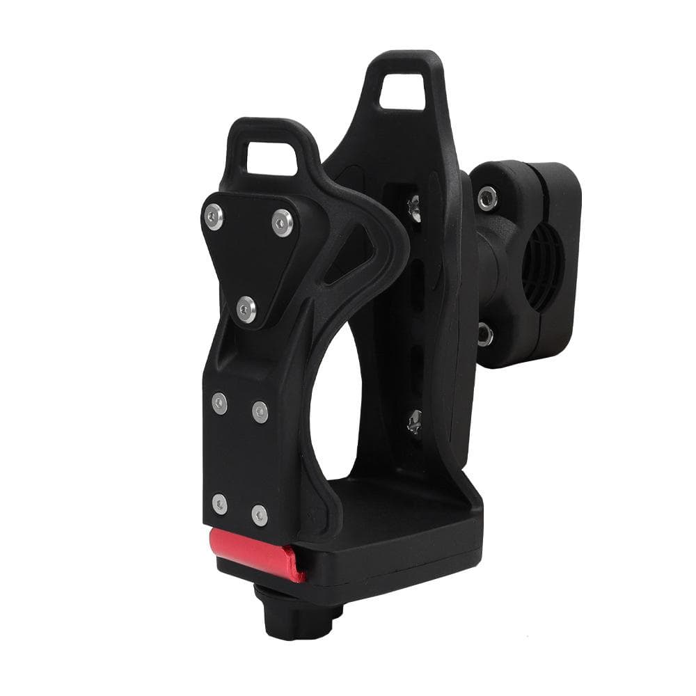 Motorcycle ATV Cup Holder Universal Water Bottle Holder with Metal Clamp, Upgraded Drink Holder for 0 red black