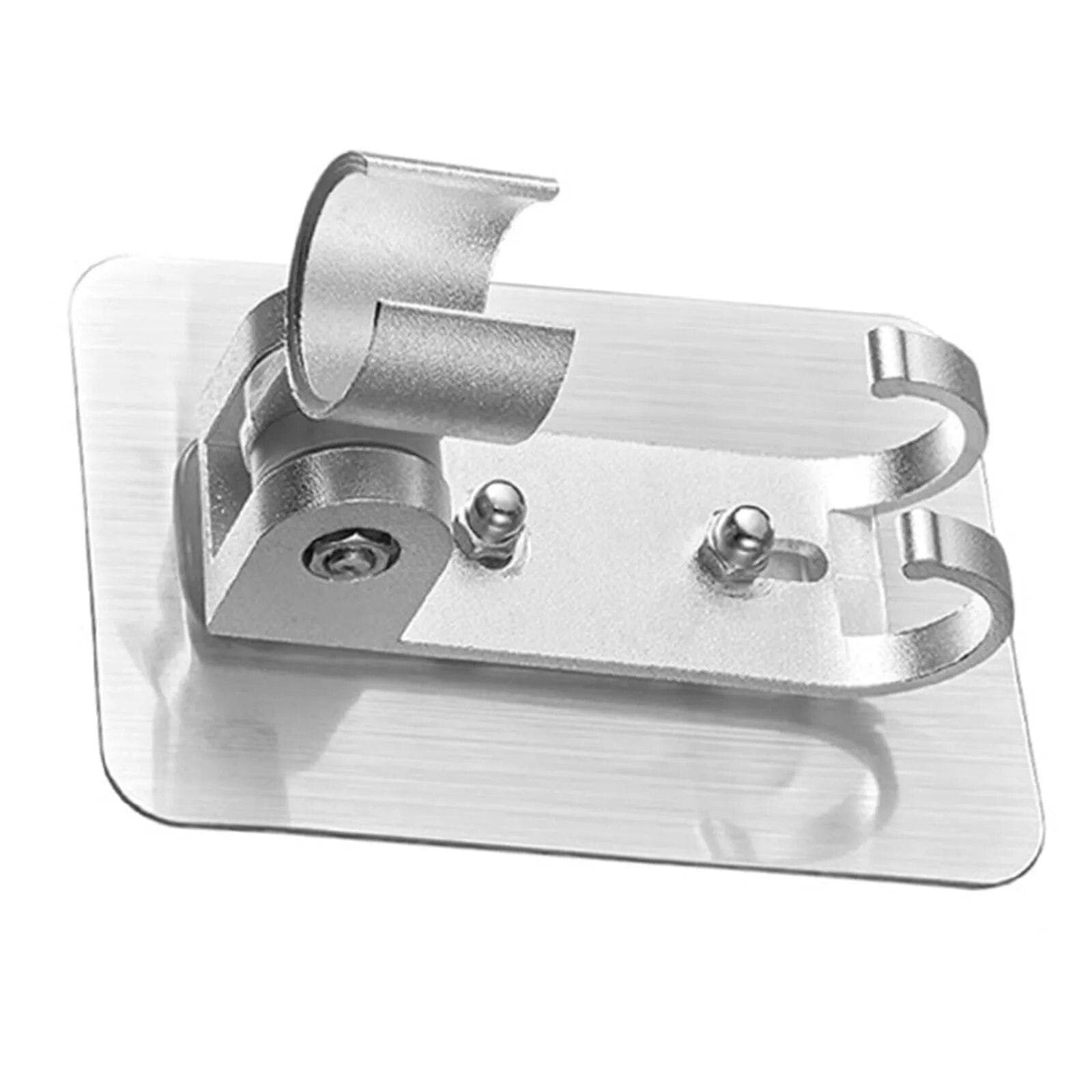 Adjustable Hand Shower Holder Aluminum Punch Free Wall Mounted Shower Head Bathroom Seat Bracket For G1/2-Type Handheld Showers CHINA silver