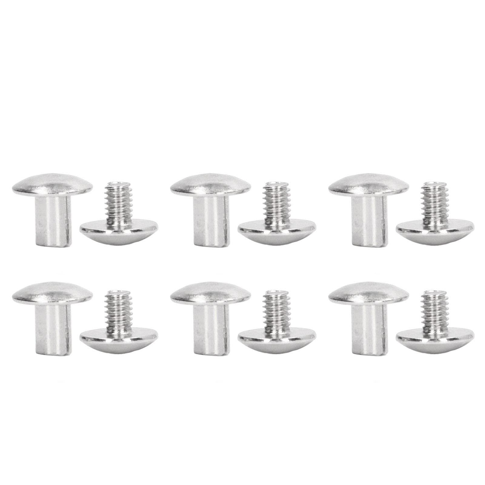 200 Sets Book Binding Screw Uniform Coating Curved Surfaces Electroplating Treatment Bookbinding silver