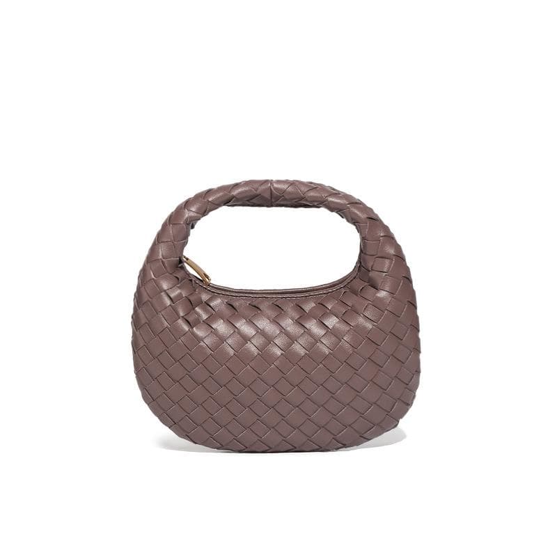 Fashionable Solid-color Hand-held Women's Bag, Simple and Trendy Hand-woven Bag, Single-shoulder Crossbody Bag