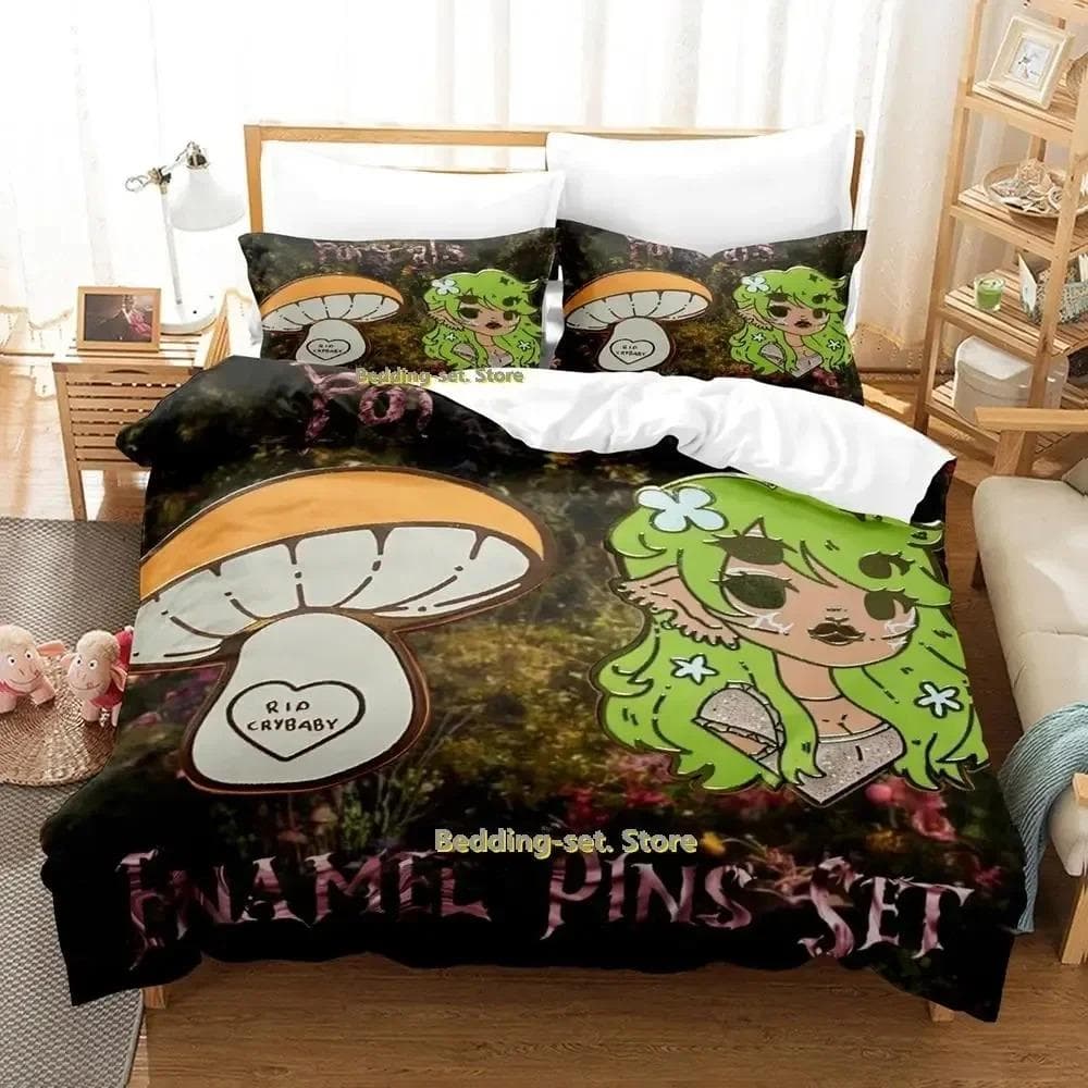 New Hip Hop Melanie Martinez Portals Bedding Set Cartoon Anime three-piece set Adult Kid Bedroom Duvetcover Sets 3D Kawaii Girls 70x133cm 2pcs