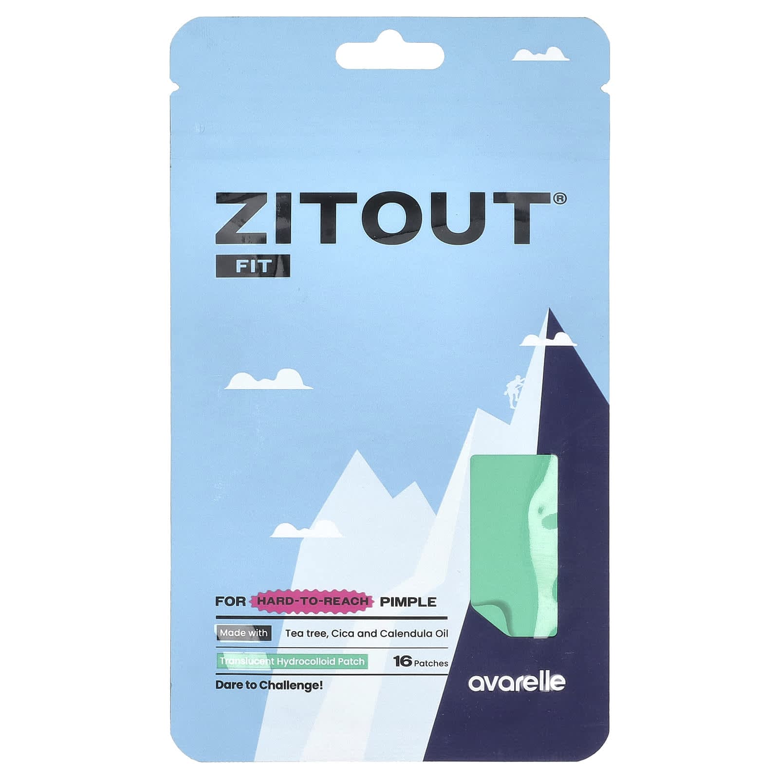 Avarelle, Zitout® Fit, Translucent Hydrocolloid Patches, 16 Pieces