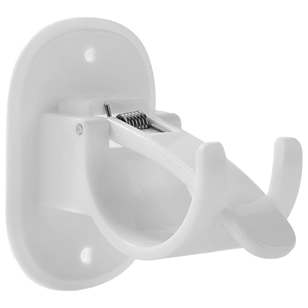 Self Adhesive Curtain Rod Brackets No Drilling Curtain Rod Hanger Nail Free Adjustable Curtain Rods Hooks for Bathroom Kitchen white