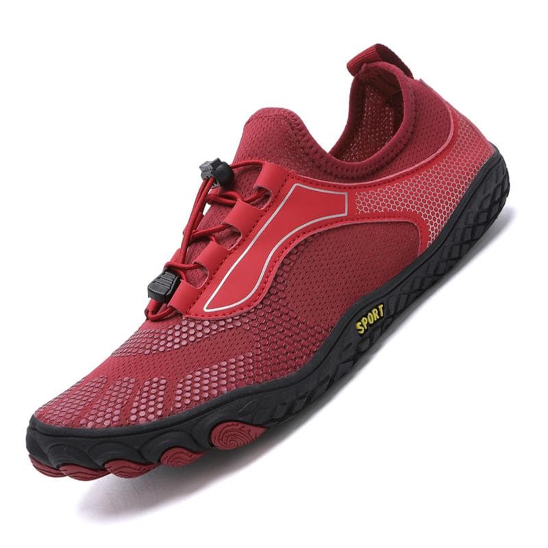 Men Women Water Sports Shoes Beach Barefoot Aqua Shoes River Sea Diving Wading Sneakers Quick Dry Pool Swimming Shoes 41 red