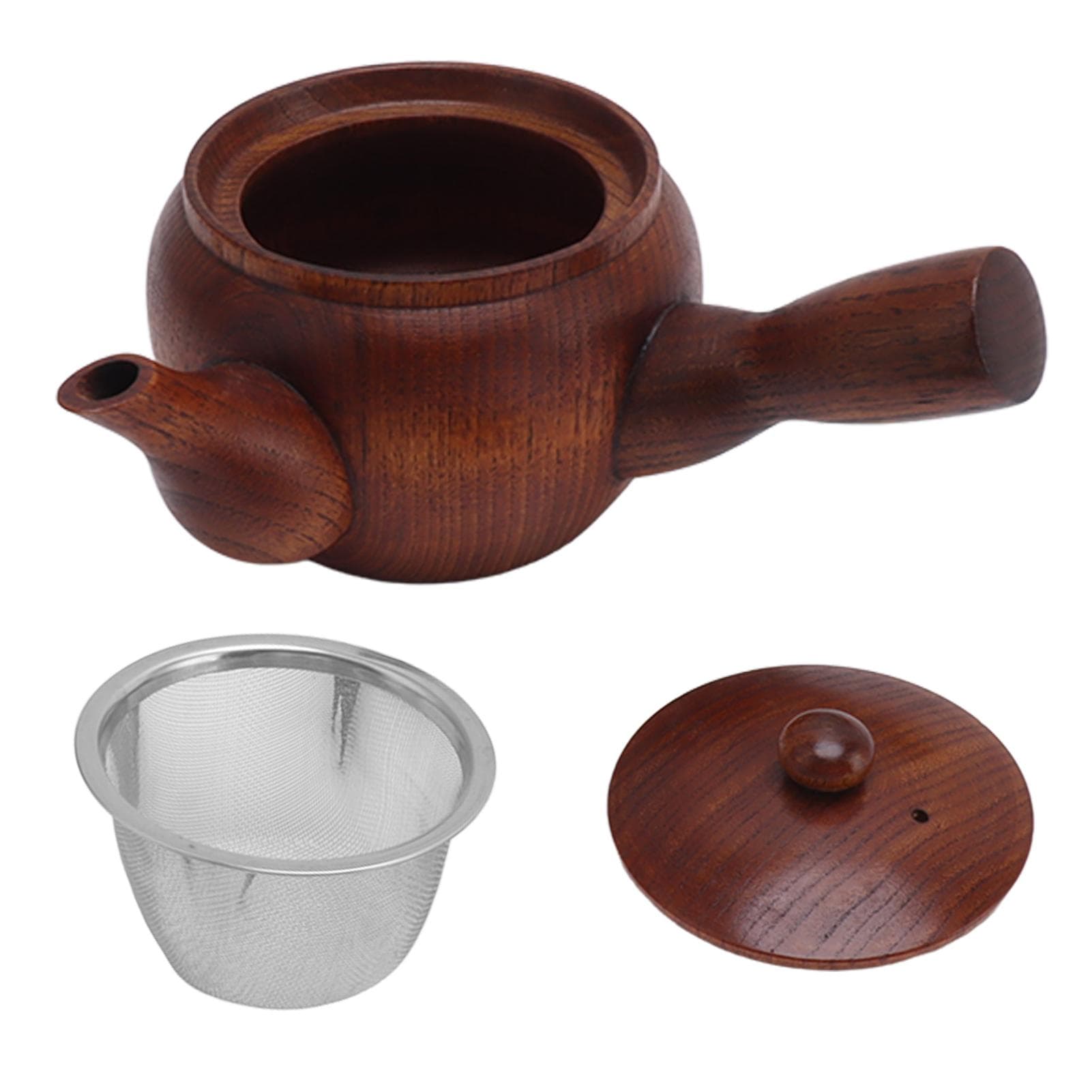 Wooden Tea Pot Traditional Style Durable Tea Kettle Exquisite Whistle Tea Kettle for Home L(for 6.5-9kg)