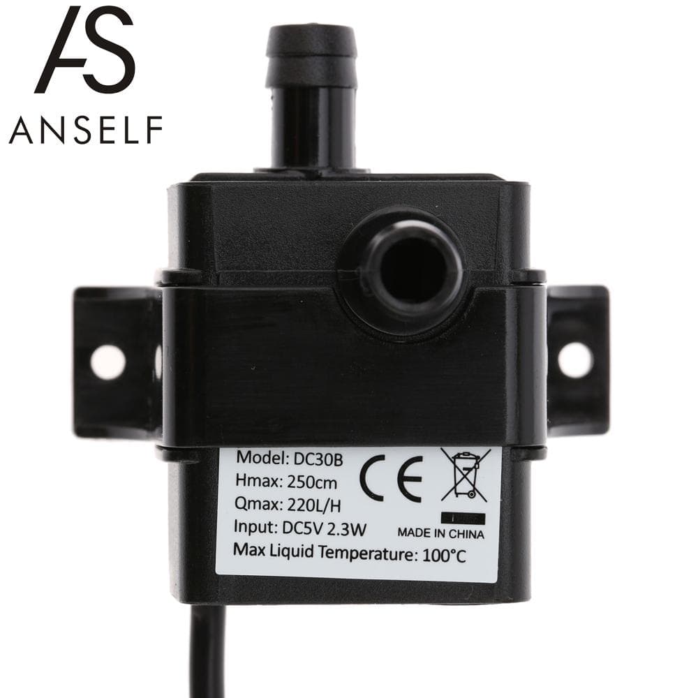 Anself Ultra-quiet Mini USB DC5V 2.3W Micro Brushless Water Oil Pump Waterproof Submersible 5V