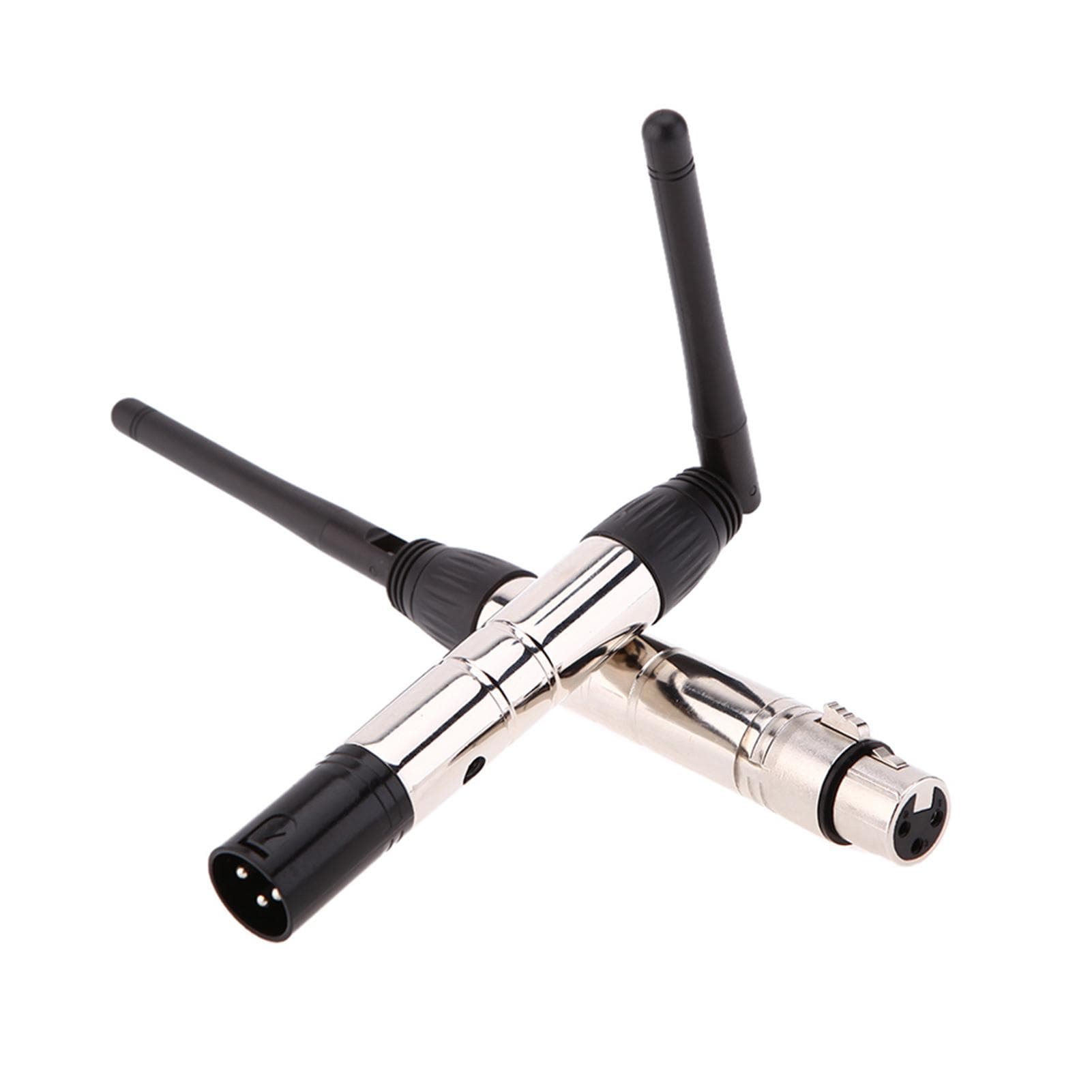 Lixada 2.4G ISM DMX512 Wireless Male & Female 2 in 1 XLR Receiver & Transmitter LED Lighting for EU Plug